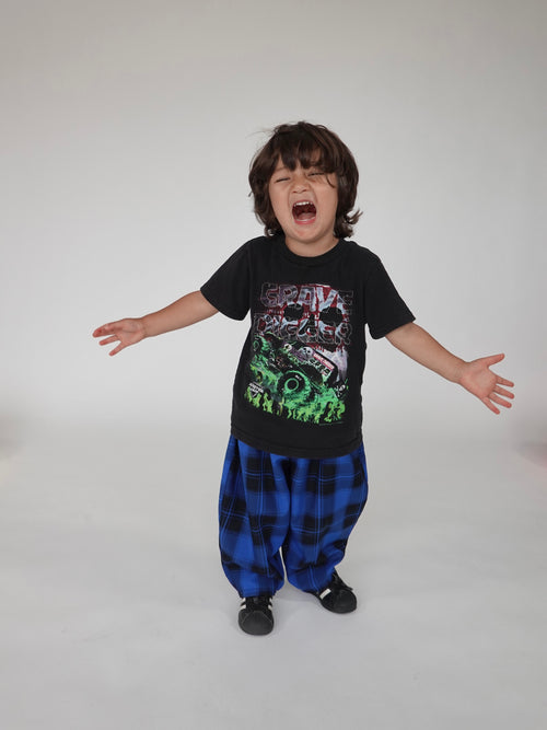 Electric Blue Plaid Pant